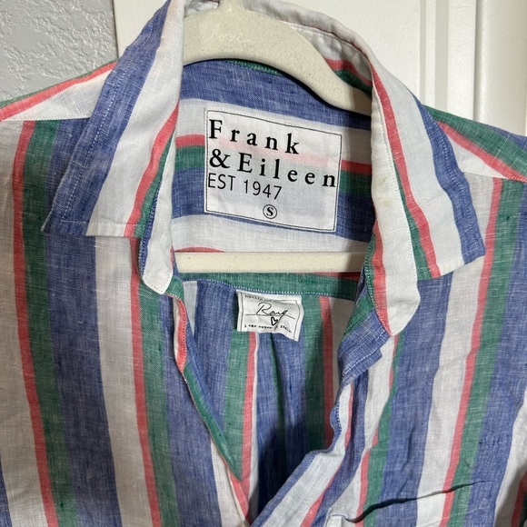 Frank & Eileen Rory Woven Long striped linen dress - Picture 5 of 10